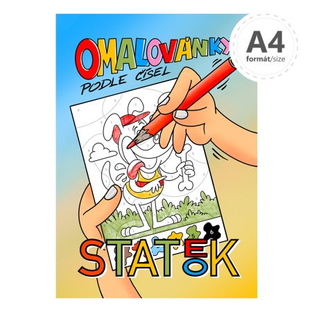 Omalovánka A4 podle čísel - Statek