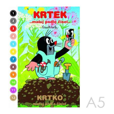 Omalovánka A5 Akim - Krtek - Maluj podle čísel