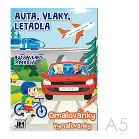 Omalovánka JM A5 Auta, vlaky, letadla