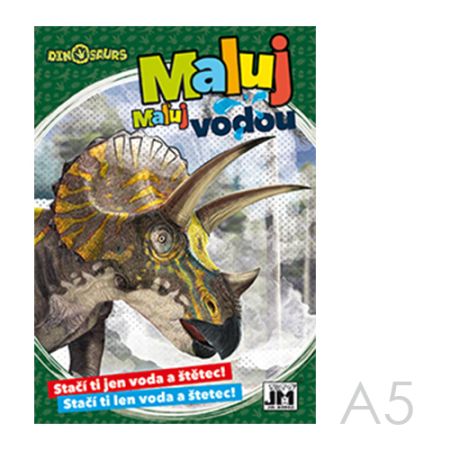 Omalovánka Maluj vodou A5 - Dinosaurus