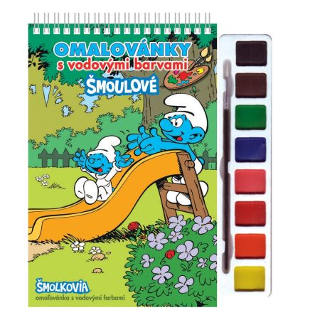 Omalovánky s vodovými barvami - A5 sešit se spirálou + vodové barvy Omalovánky s vodovými barvami - A5 sešit se spirálou + vodové barvy