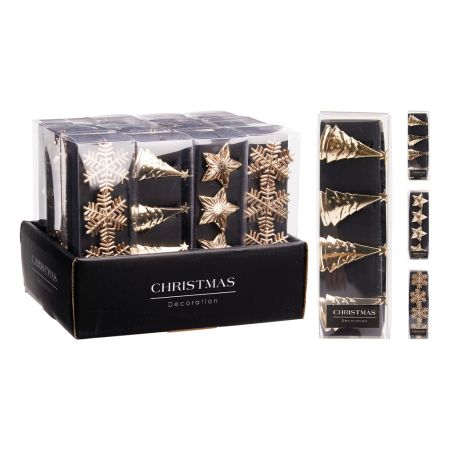 Ozdobné kroužky na ubrousky - zlaté 50 mm, mix/sada 4 ks