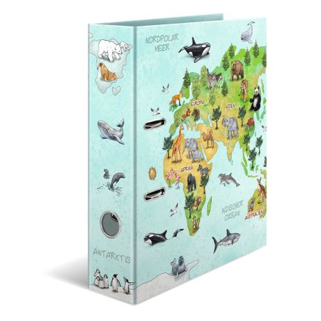 Pákový pořadač A4/7cm World map/Mapa světa