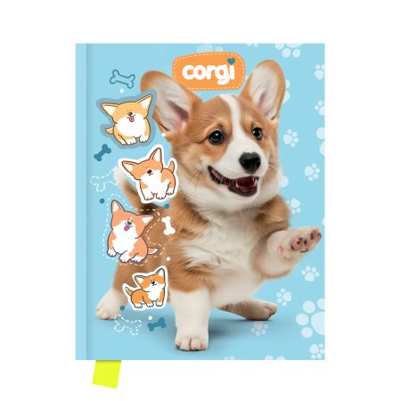 Památník JUNIOR 14x18 cm, 80 list. čistý - Corgi