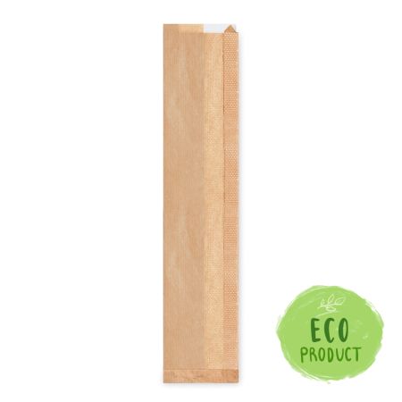 Papírový sáček s okénkem 8cm 12+5 x 59 cm `Baguette` [1000 ks]