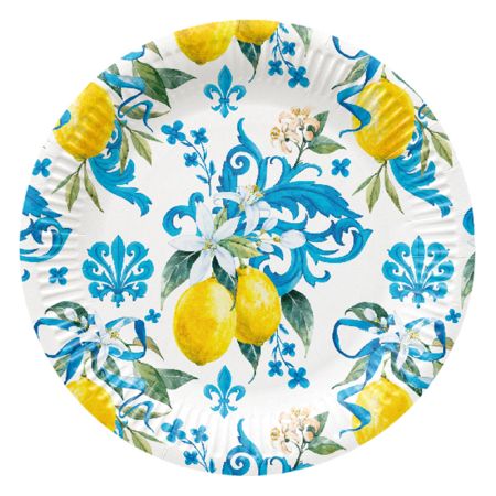 Papírový talíř PAW Eco 23 cm Sicilian Floral Whimsy / 8 ks Papírový talíř PAW Eco 23 cm Sicilian Floral Whimsy / 8 ks