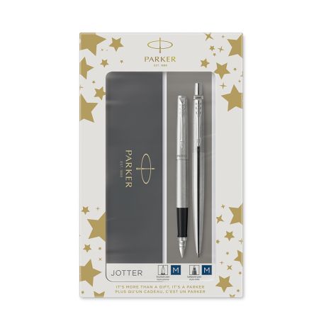 Parker Jotter Stainless Steel CT - sada plnicí pero a kuličkové pero