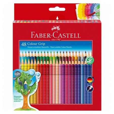 Pastelky akvarelové Faber-Castell Colour Grip sada 48 ks