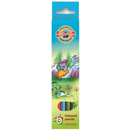 Pastelky KOH-I-NOOR šestihranné (sada 6 ks) Ptáci Pastelky KOH-I-NOOR šestihranné (sada 6 ks) Ptáci