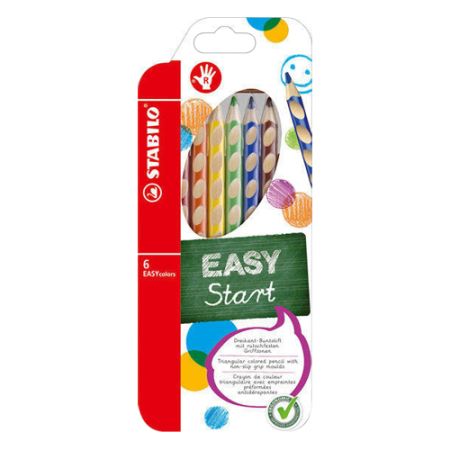 Pastelky trojhranné STABILO EASYcolors pro praváky 6 ks