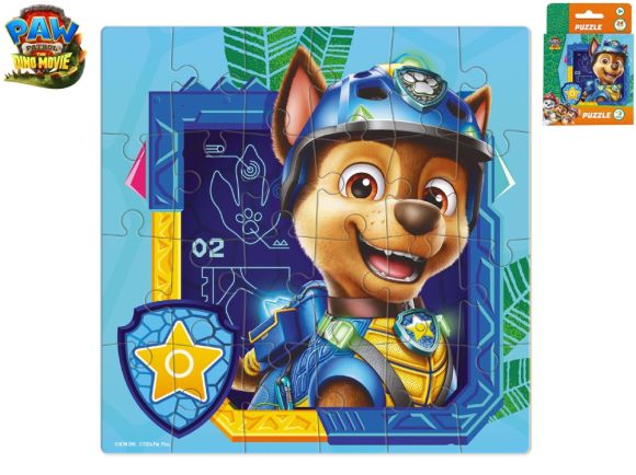 Paw Patrol: The Dino Movie puzzle 22x22cm Chase 24dílků v krabičce Paw Patrol: The Dino Movie puzzle 22x22cm Chase 24dílků v krabičce