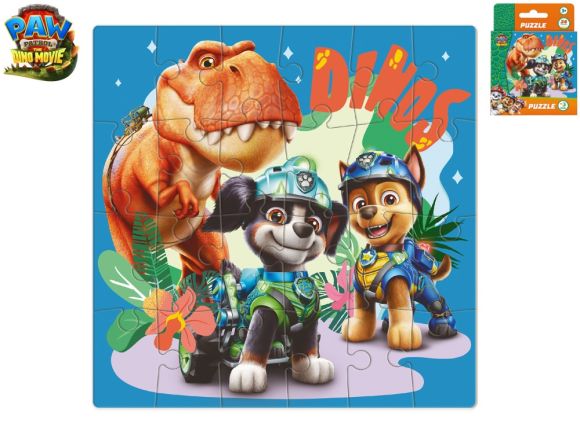 Paw Patrol: The Dino Movie puzzle 22x22cm T-Rex Timmy 24dílků v krabičce Paw Patrol: The Dino Movie puzzle 22x22cm T-Rex Timmy 24dílků v krabičce