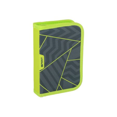 Penál 1-patrový/2 klopy/plný SPIRIT - ABS Green