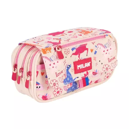 Penál 3-patrový s vrchní klopou MILAN prázdný - séria FlowiCorn