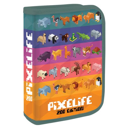 Pouzdro na tužky prázdné - 1 palanda JUNIOR S8 - Pixelife Zoo Edition