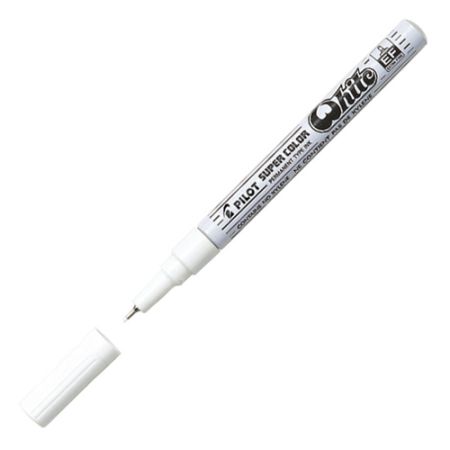 Permanentní popisovač PILOT Super Color extra tenký - bílý