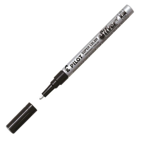 Permanentní popisovač PILOT Super Color tenký - stříbrný