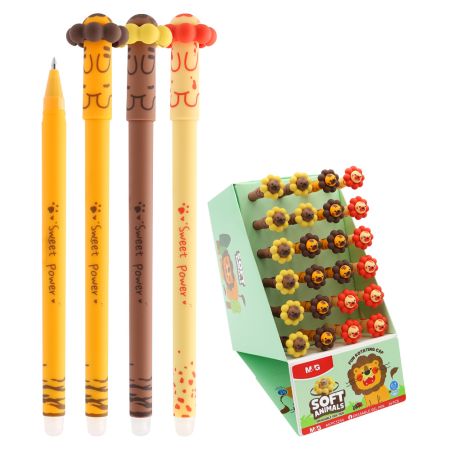 Pero gelové /gumovací M&G iErase 0,7mm Soft Animals Lion - modrá náplň (mix/cena 1ks) Pero gelové /gumovací M&G iErase 0,7mm Soft Animals Lion - modrá náplň (mix/cena 1ks)