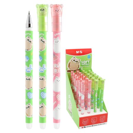 Gelový/gumový váleček M&G iErase Soft Animals - Sova (mix barev) - modrá náplň Gelový/gumový váleček M&G iErase Soft Animals - Sova (mix barev) - modrá náplň