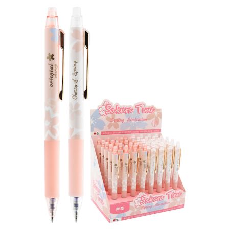Roller gelový/gumovací M&G Sakura time, hrot 0,5 mm, modrá náplň (2 designy) Roller gelový/gumovací M&G Sakura time, hrot 0,5 mm, modrá náplň (2 designy)