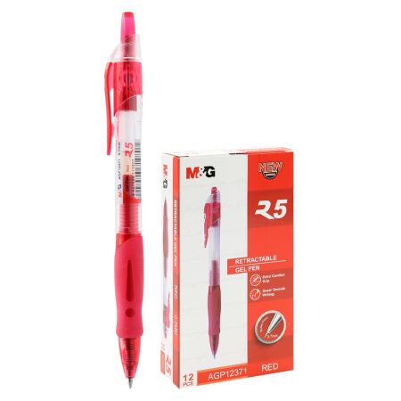 Pero gelové M&G R5 hrot 0,7 mm - červená náplň Pero gelové M&G R5 hrot 0,7 mm - červená náplň