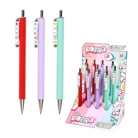 Pero kuličkové BLOCK s korálky (mix /cena za 1 ks) modrá náplň