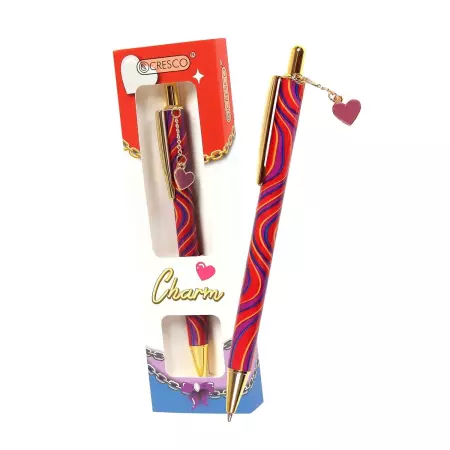Pero kuličkové CHARM Heart Red - modrá náplň Pero kuličkové CHARM Heart Red - modrá náplň