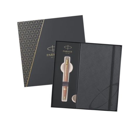 Pero kuličkové PARKER IM Writing Rituals Orange GT + šedý zápisník