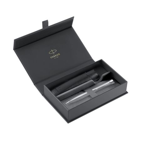Pero kuličkové PARKER Urban Metro Metallic CT + černé PU pouzdro