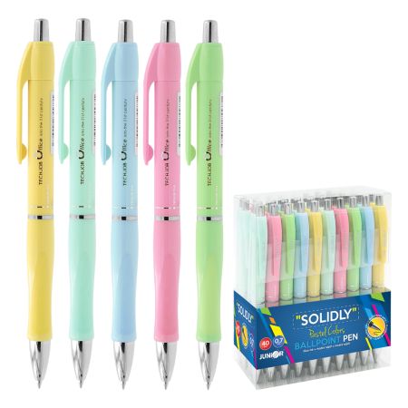 Pero kuličkové SOLIDLY TB 204-A Pastel 0,7 mm/modré, mix 5 barev Pero kuličkové SOLIDLY TB 204-A Pastel 0,7 mm/modré, mix 5 barev