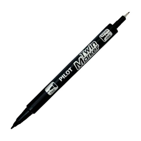 PILOT Twin oboustranný permanentní popisovač 0,8/2 mm - černý