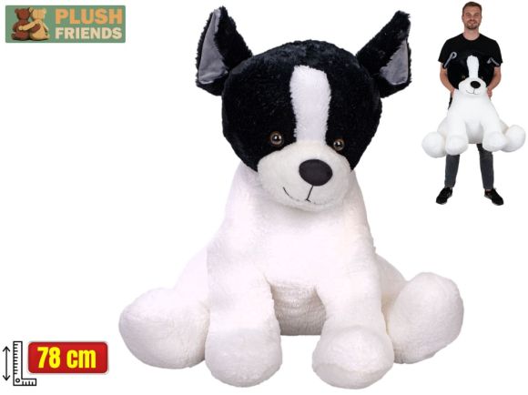 Plush Friends francouzský buldoček plyšový 78cm sedící 0m+