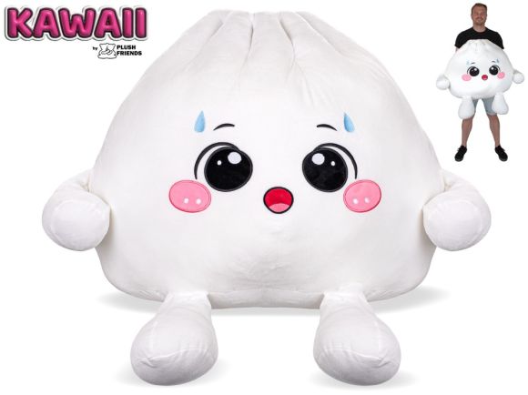 Plush Friends Kawaii Bao knedlíček plyšový 60cm udivený 0m+ Plush Friends Kawaii Bao knedlíček plyšový 60cm udivený 0m+