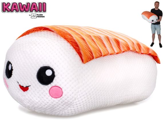 Plush Friends Kawaii Sushi Nigiri plyšové 60cm losos 0m+ Plush Friends Kawaii Sushi Nigiri plyšové 60cm losos 0m+