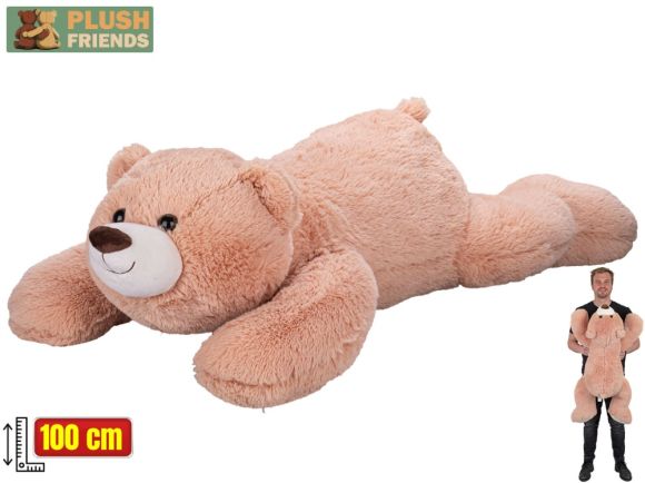 Plush Friends medvěd plyšový 100cm ležící 0m+