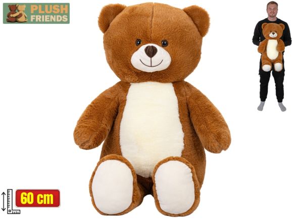 Plush Friends medvěd plyšový 60cm sedící 0m+ Plush Friends medvěd plyšový 60cm sedící 0m+