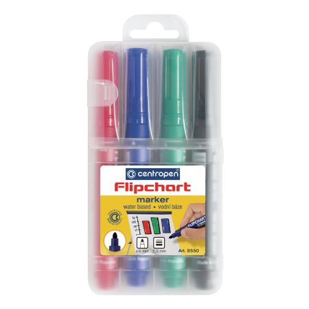Popisovač CENTROPEN 8550/4 flipchart sada