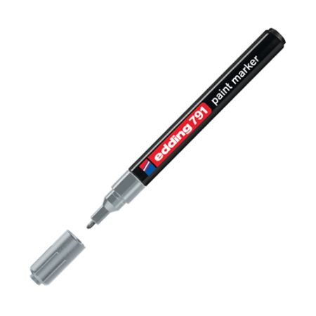 Popisovač lakový Edding 791 stříbrný