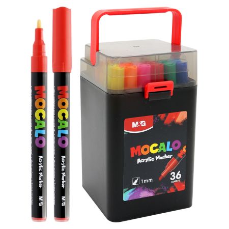 Popisovač M&G MOCALO Acrylic Marker, hrot 1 mm (sada 36 barev) Popisovač M&G MOCALO Acrylic Marker, hrot 1 mm (sada 36 barev)