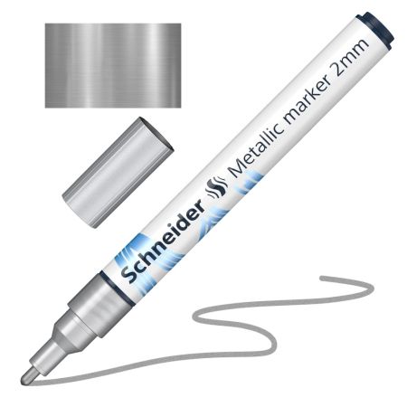 Popisovač Schneider Paint-It 011 hrot 2 mm - metalická stříbrná