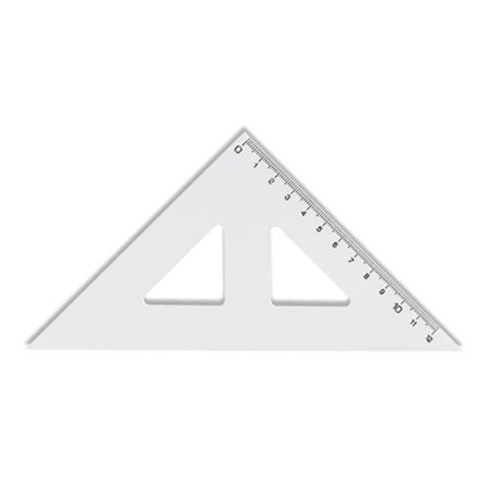 Pravítko  trojuhelník s ryskou 141mm malý