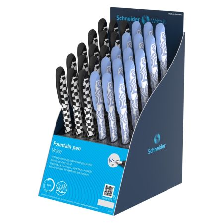 Prezentační stojan Plnicí pero Schneider Voice 30 ks - modrá náplň Prezentační stojan Plnicí pero Schneider Voice 30 ks - modrá náplň