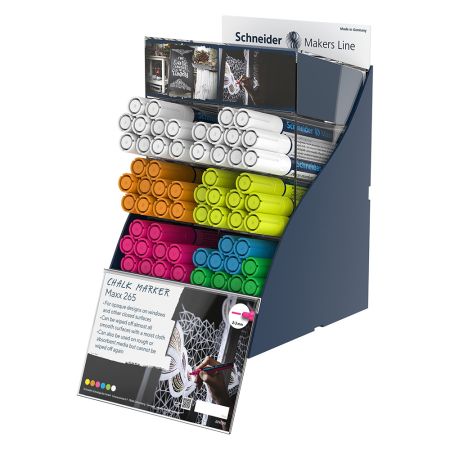 Prezentačný stojan Schneider Popisovač kriedový Maxx 265 mix SiS Display 60 ks