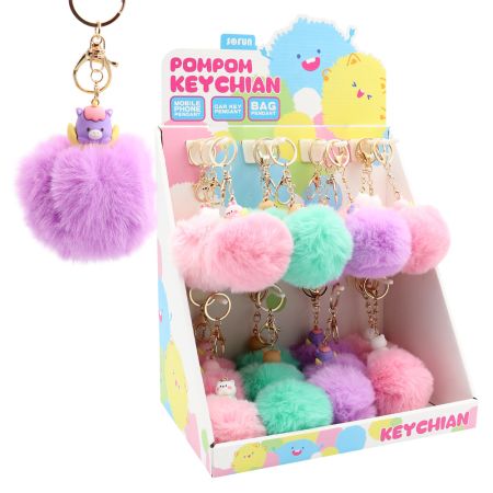 Přívěsek na klíče / přívěsek JUNIOR PomPom (mix barev)