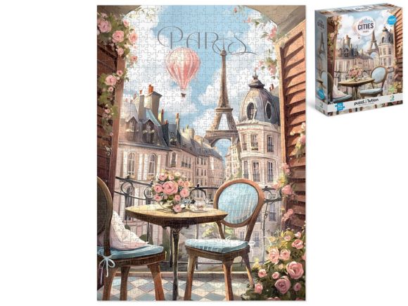 Puzzle 48x68cm Paříž 1000dílků v krabičce