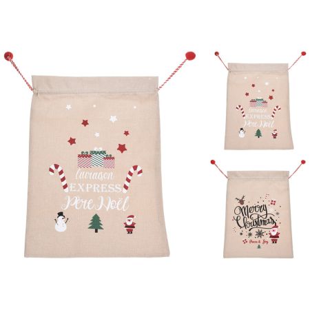 Vánoční dárková taška 50x70 cm (2 motivy, polyester) Vánoční dárková taška 50x70 cm (2 motivy, polyester)