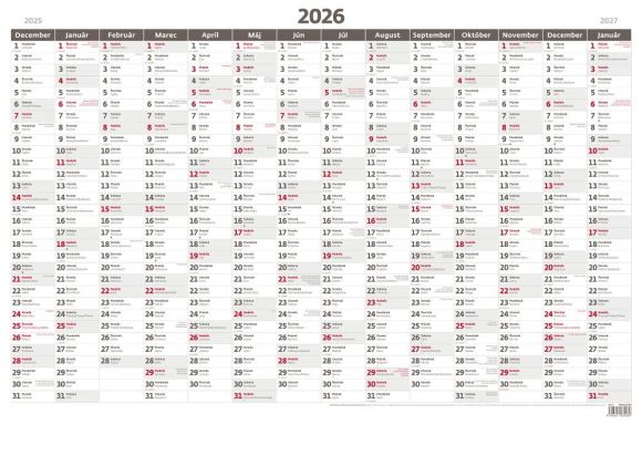 Roční plánovací mapa 2026 A1 bez obrázku Roční plánovací mapa 2026 A1 bez obrázku