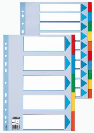 Rozřazovače Esselte KRABICE 5-dílný