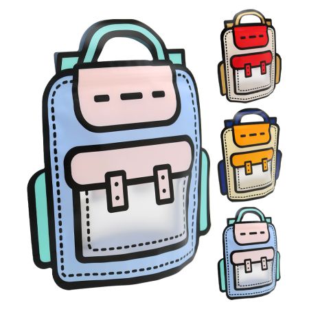 Rychle uzavíratelné školní pouzdro z PVC ve tvaru aktovky 24 x 28 cm (mix barev)