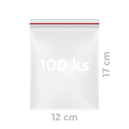 Rýchlouzatváracie vrecko (LDPE) transparentné 12 x 17 cm [10 x 100 ks]